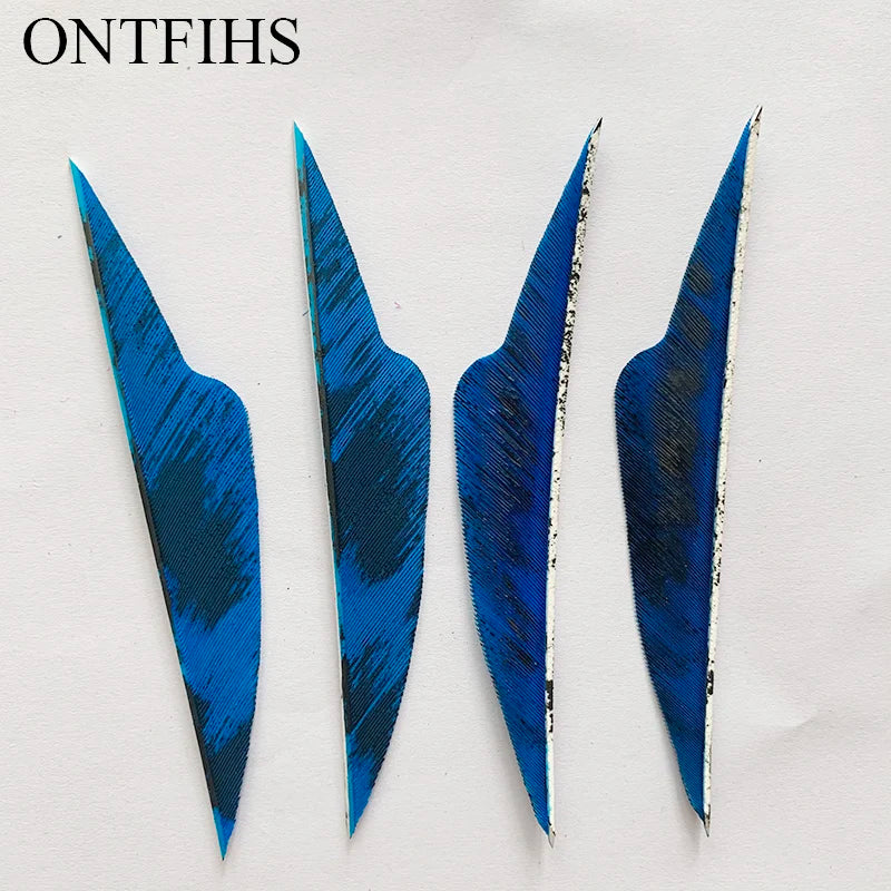 4 Inch Fangs Camo Arrow Feathers – Turkey Feather Archery Fletching