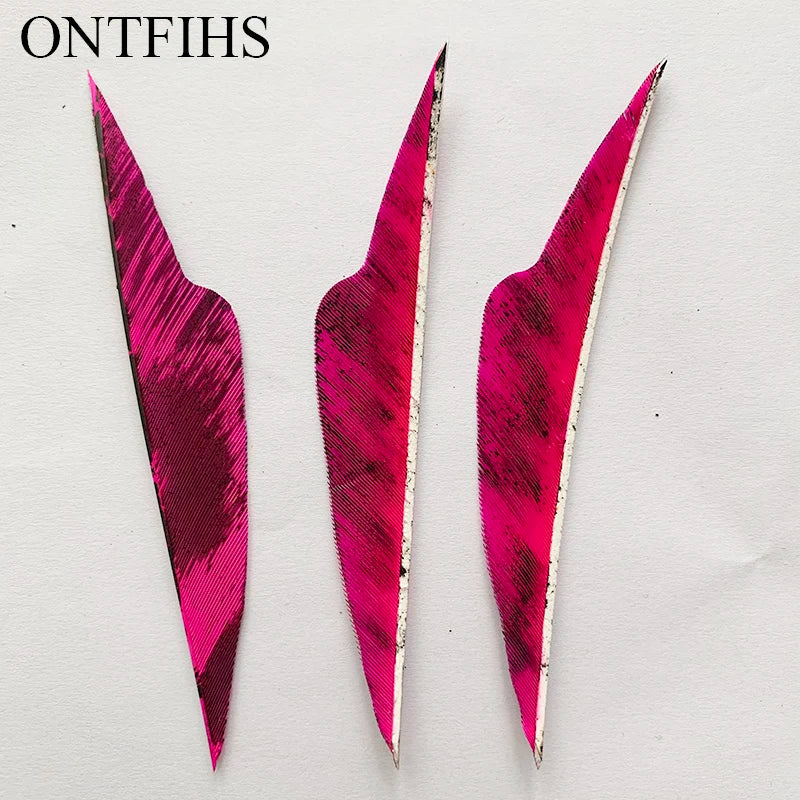 4 Inch Fangs Camo Arrow Feathers – Turkey Feather Archery Fletching