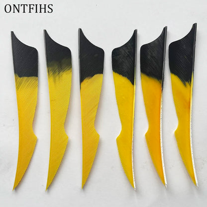 ONTFIHS 4" Gradient Colors Stings Arrow Feathers Fletchings