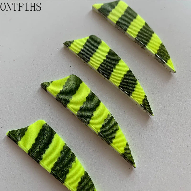 ONTFIHS 2" Shield Cut Striped Arrow Feathers