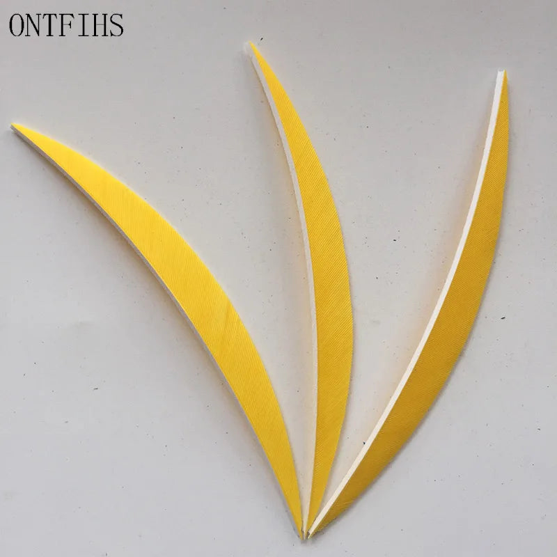 ONTFIHS 5" Solid Color Banana Arrow Feathers Fletchings