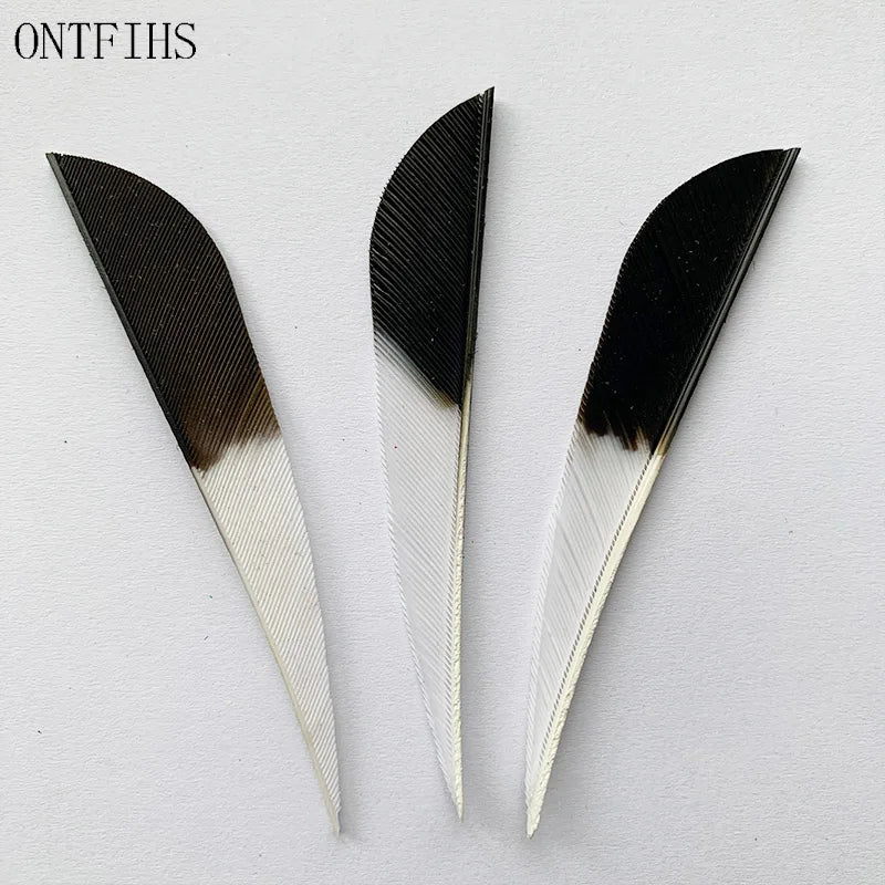 ONTFIHS 3" Gradient Colors Parabolic Arrow Feathers Fletchings