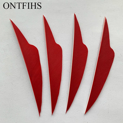 ONTFIHS 4" Solid Color Fangs Arrow Feathers Fletchings