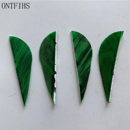 ONTFIHS 2" Solid Color Parabolic Arrow Feathers Fletchings