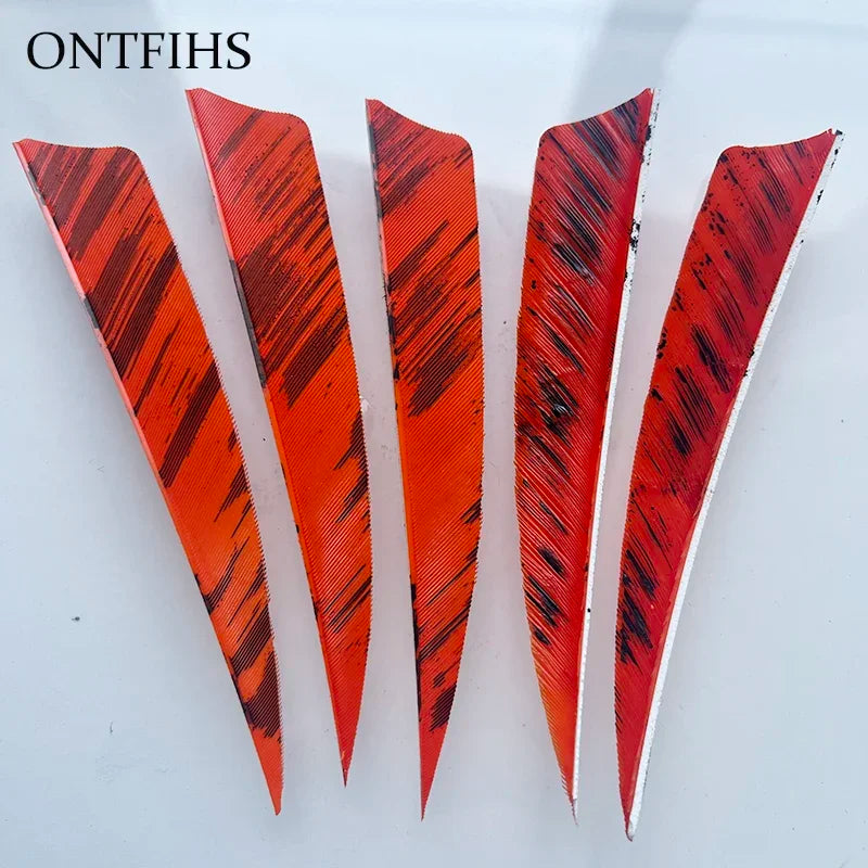 ONTFIHS 4" Shield Ink Painting Arrow Feathers Fletchings