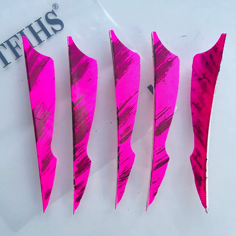 ONTFIHS 4 Inch Camo Sting Arrow Feathers Turkey Feather Archery Fletching