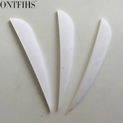 ONTFIHS 3" Solid Color Parabolic Arrow Feathers Fletchings