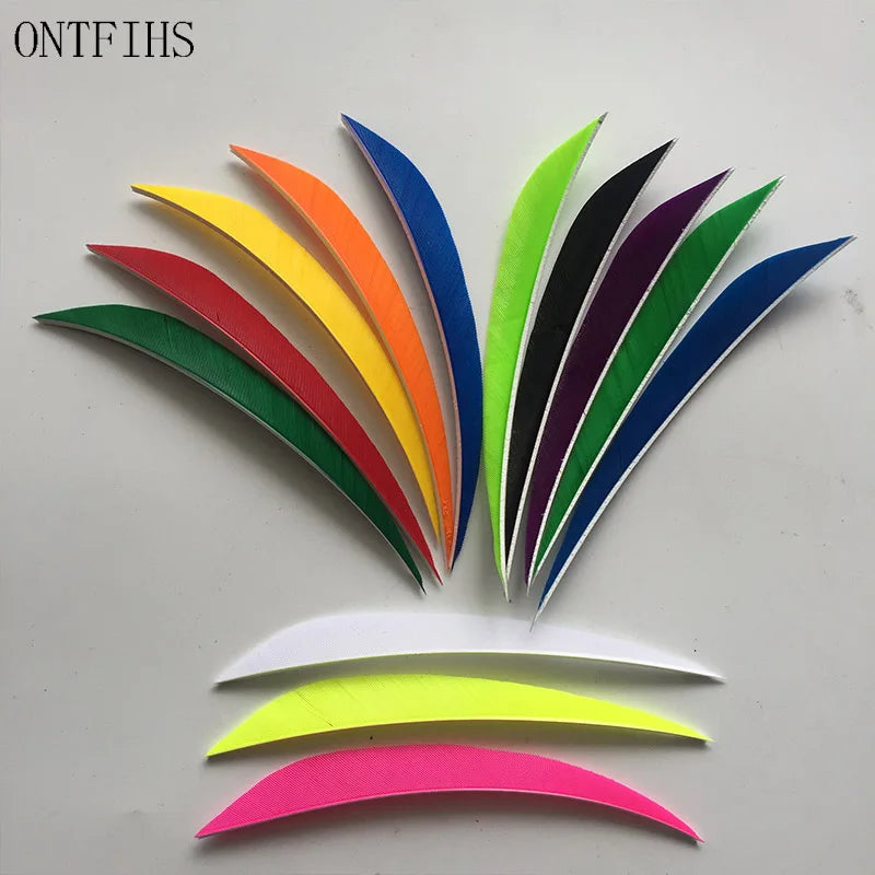 ONTFIHS 5inch Solid Color LIUYE Arrow Feathers Fletchings