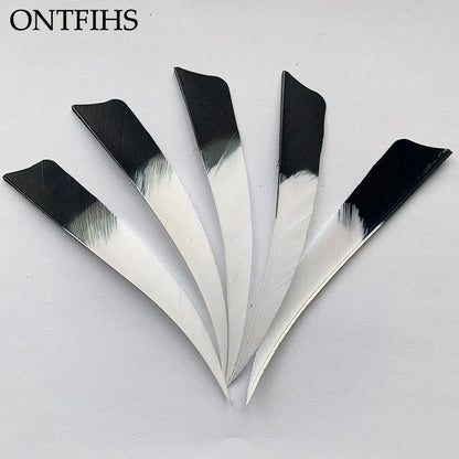 ONTFIHS 5" Gradient Colors Shield Arrow Feathers Fletchings