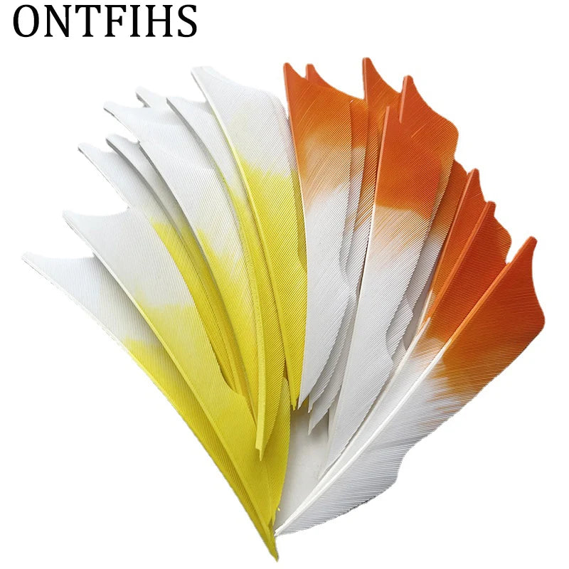 ONTFIHS 4" Gradient Colors Stings Arrow Feathers Fletchings