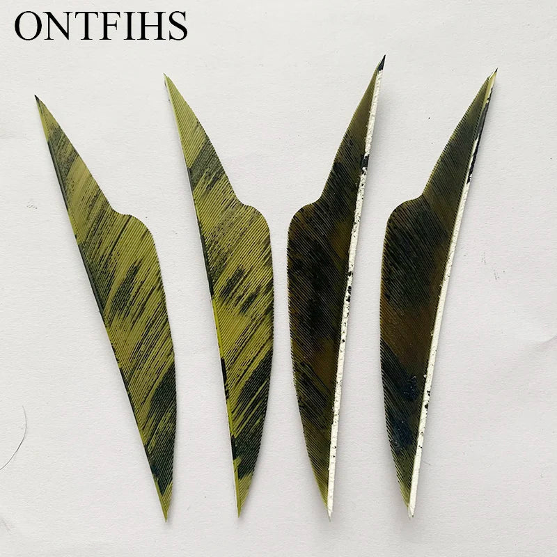 4 Inch Fangs Camo Arrow Feathers – Turkey Feather Archery Fletching