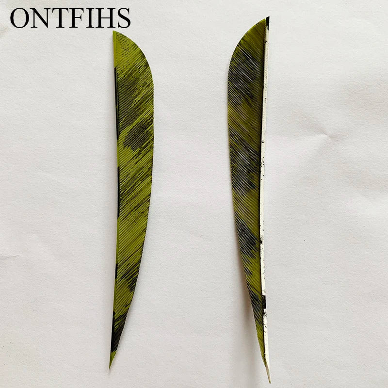 ONTFIHS 5" Parabolic Ink Painting Arrow Feathers Fletchings