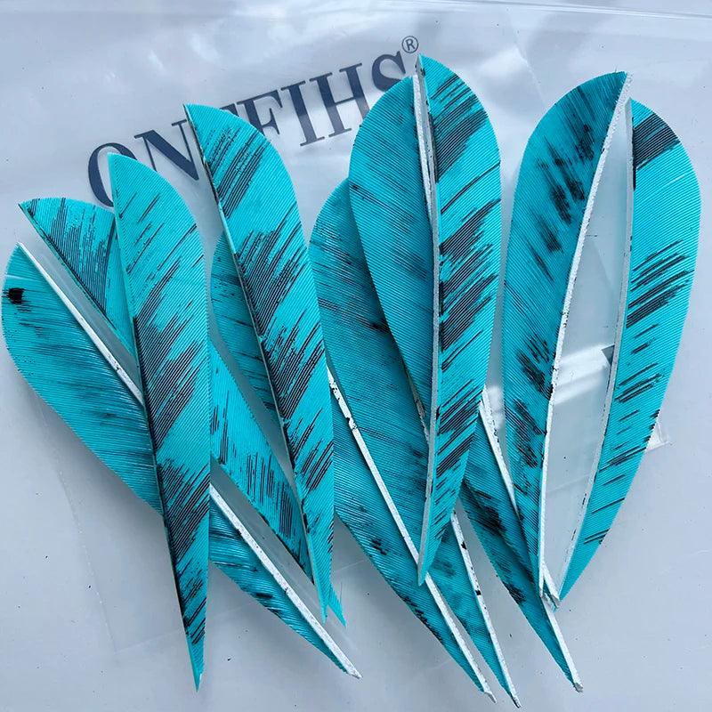 ONTFIHS 4" Paracolic Ink Painting Arrow Feathers Fletchings