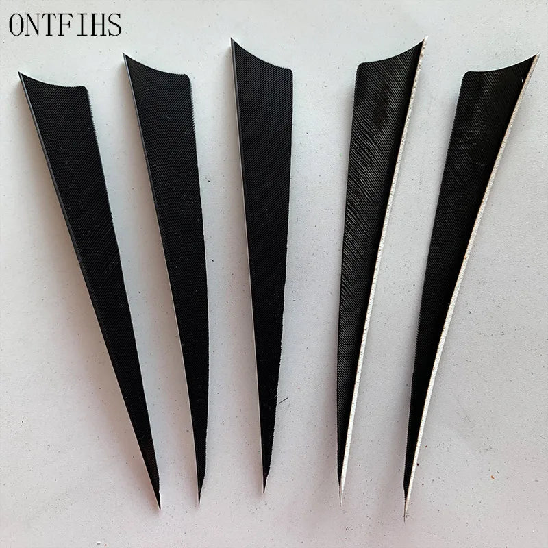 ONTFIHS 5" Solid Color New Shield Arrow Feathers Fletchings