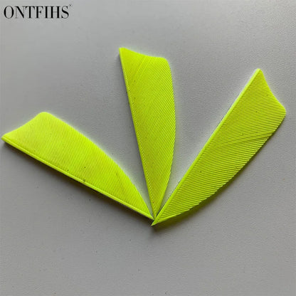 ONTFIHS 2" Solid Color Shield Arrow Feathers Fletchings