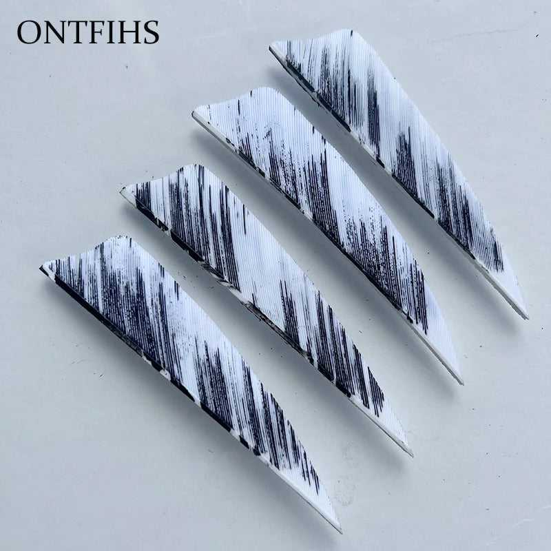 ONTFIHS 2" Shield Ink Painting Arrow Feathers Fletchings