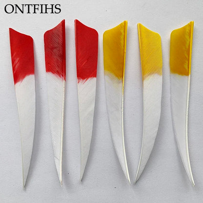 ONTFIHS 5" Gradient Colors Shield Arrow Feathers Fletchings