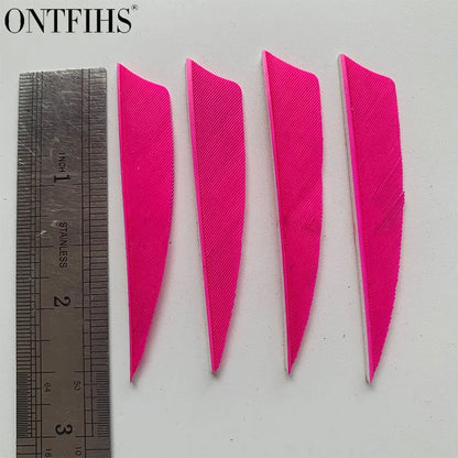 ONTFIHS 2.5" Solid Color Shield Arrow Feathers Fletchings