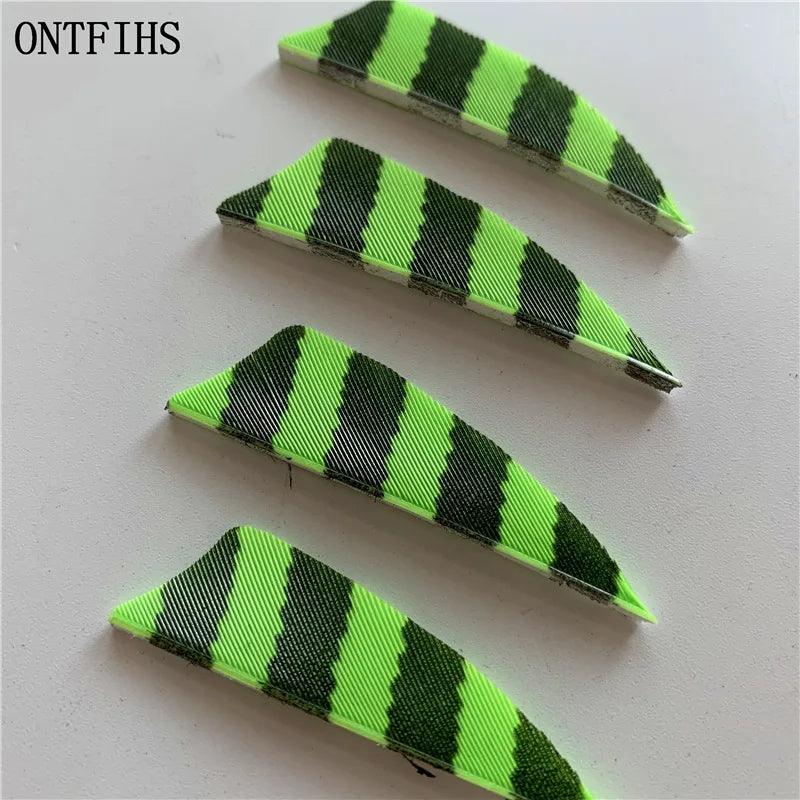 ONTFIHS 2" Shield Cut Striped Arrow Feathers