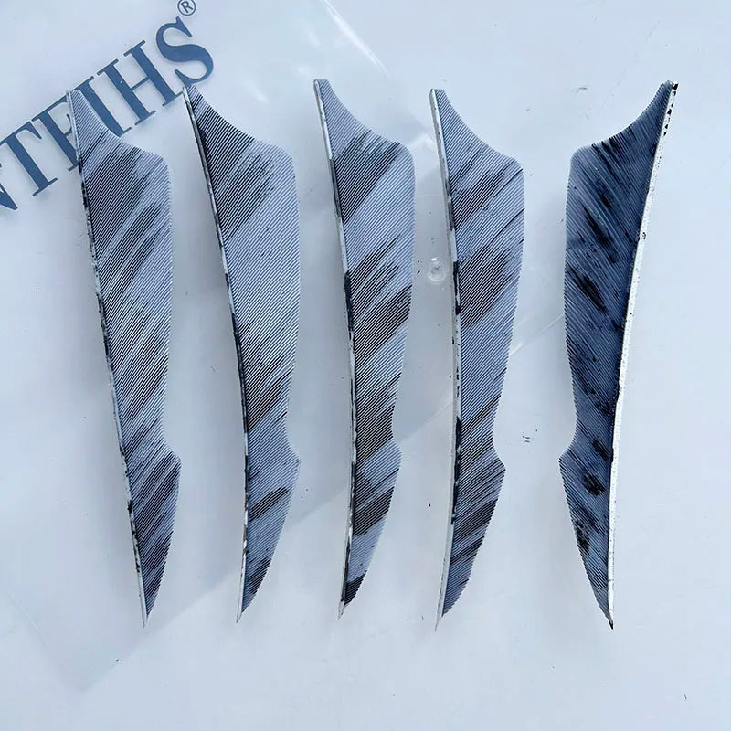ONTFIHS 4 Inch Camo Sting Arrow Feathers Turkey Feather Archery Fletching