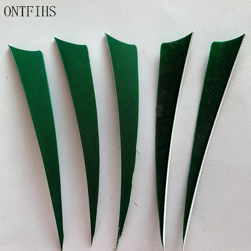 ONTFIHS 5" Solid Color New Shield Arrow Feathers Fletchings