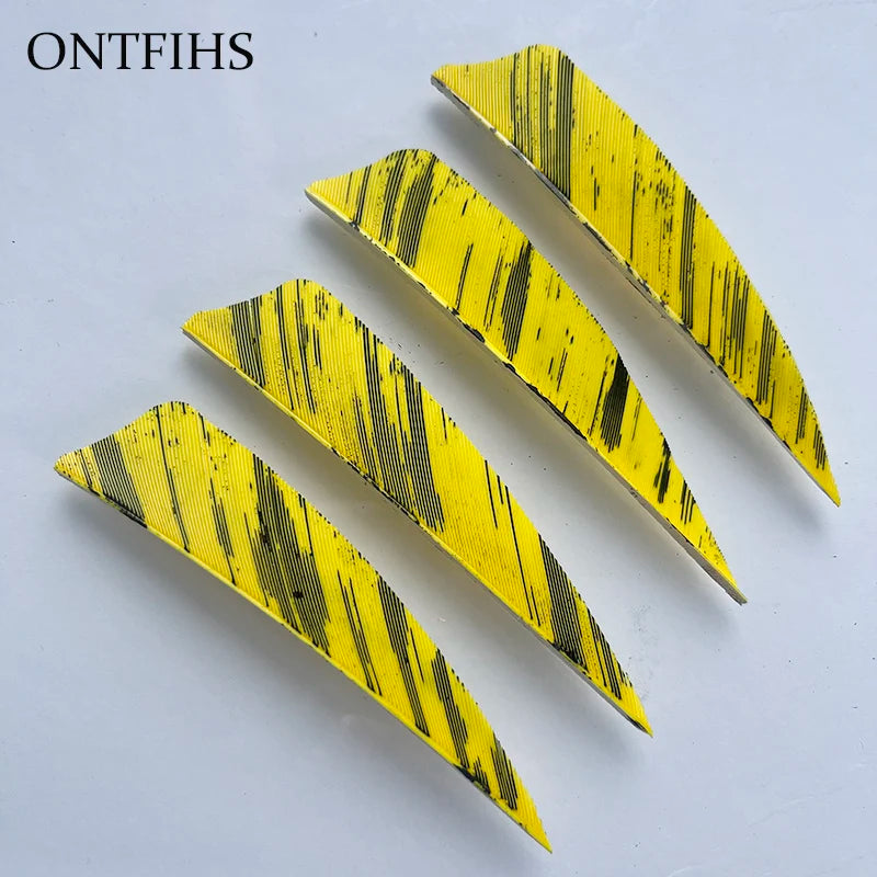 ONTFIHS 2" Shield Ink Painting Arrow Feathers Fletchings