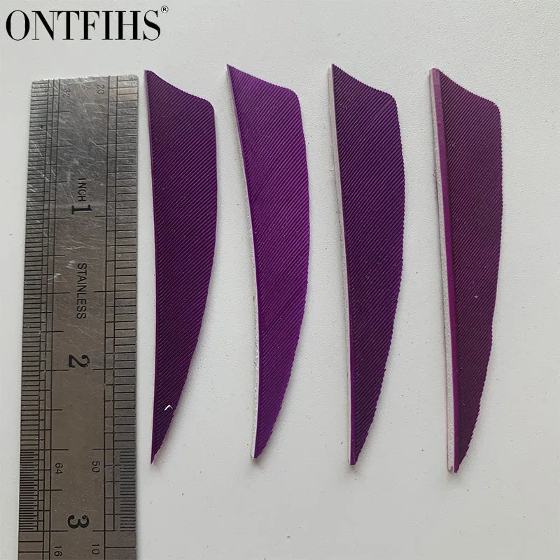 ONTFIHS 2.5" Solid Color Shield Arrow Feathers Fletchings