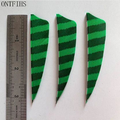 ONTFIHS Shield One Side Striped 3" Arrow Feathers Fletchings