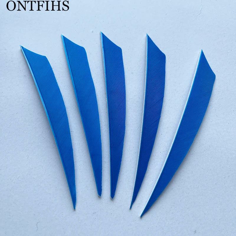 ONTFIHS 4" Solid Color New Shield Arrow Feathers Fletchings