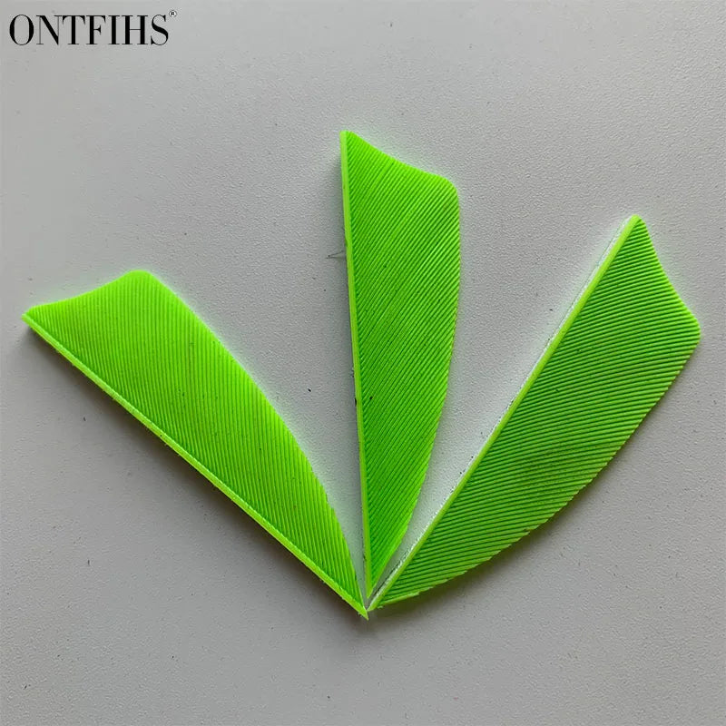 ONTFIHS 2" Solid Color Shield Arrow Feathers Fletchings