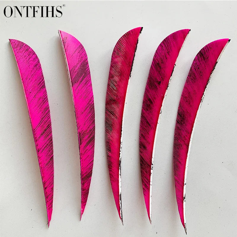 ONTFIHS 5" Parabolic Ink Painting Arrow Feathers Fletchings