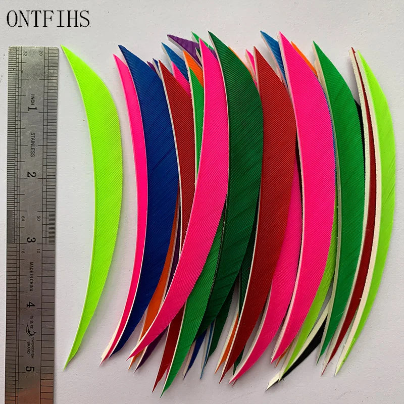 ONTFIHS 5inch Solid Color LIUYE Arrow Feathers Fletchings