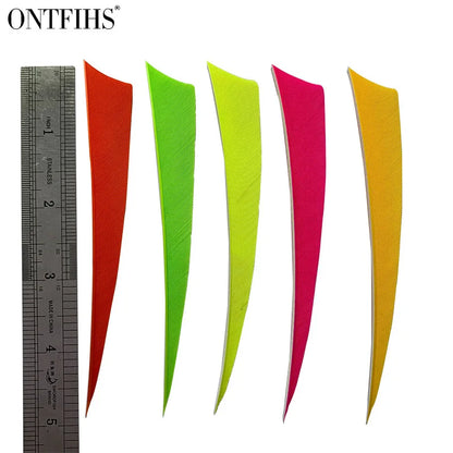 ONTFIHS 5" Solid Color New Shield Arrow Feathers Fletchings