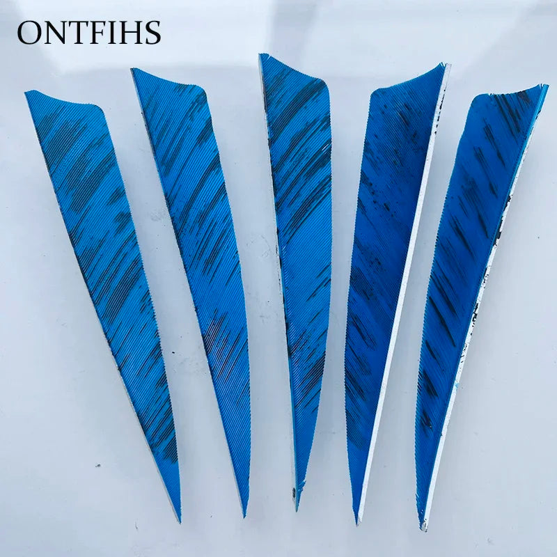 ONTFIHS 4" Shield Ink Painting Arrow Feathers Fletchings