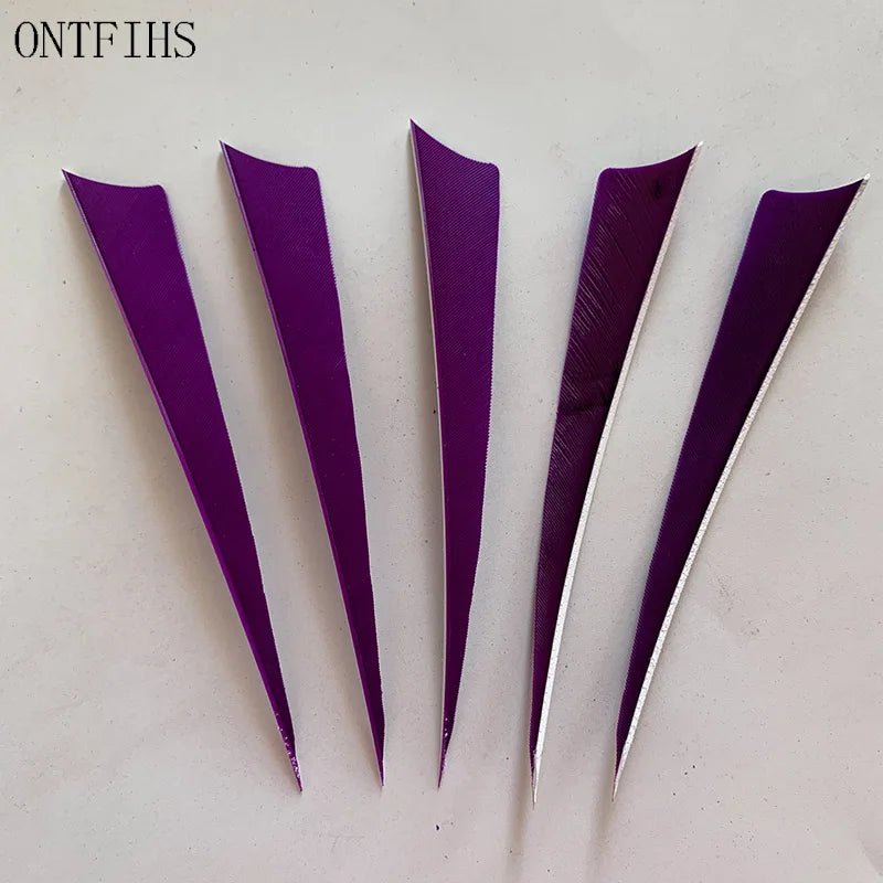 ONTFIHS 5" Solid Color New Shield Arrow Feathers Fletchings