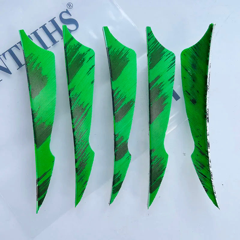 ONTFIHS 4 Inch Camo Sting Arrow Feathers Turkey Feather Archery Fletching