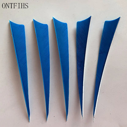 ONTFIHS 5" Solid Color New Shield Arrow Feathers Fletchings