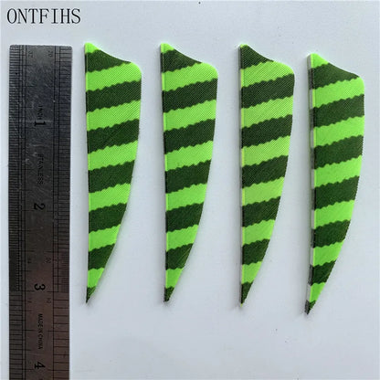 ONTFIHS Shield One Side Striped 3" Arrow Feathers Fletchings