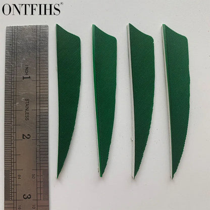 ONTFIHS 2.5" Solid Color Shield Arrow Feathers Fletchings