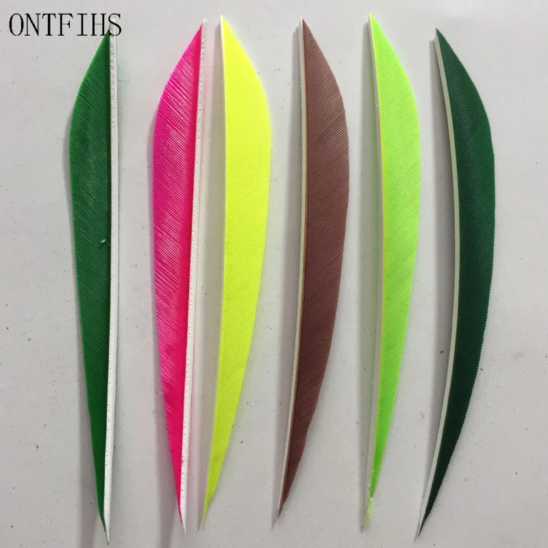 ONTFIHS 5inch Solid Color LIUYE Arrow Feathers Fletchings