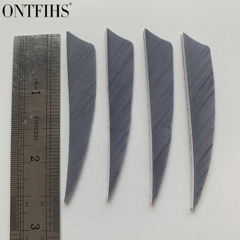 ONTFIHS 2.5" Solid Color Shield Arrow Feathers Fletchings