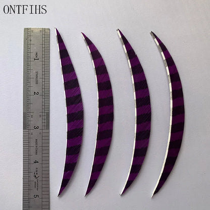 ONTFIHS Banana One Side Striped 5" Arrow Feathers Fletchings