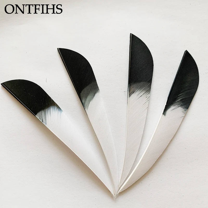 ONTFIHS 4" Gradient Colors Parabolic Arrow Feathers Fletchings