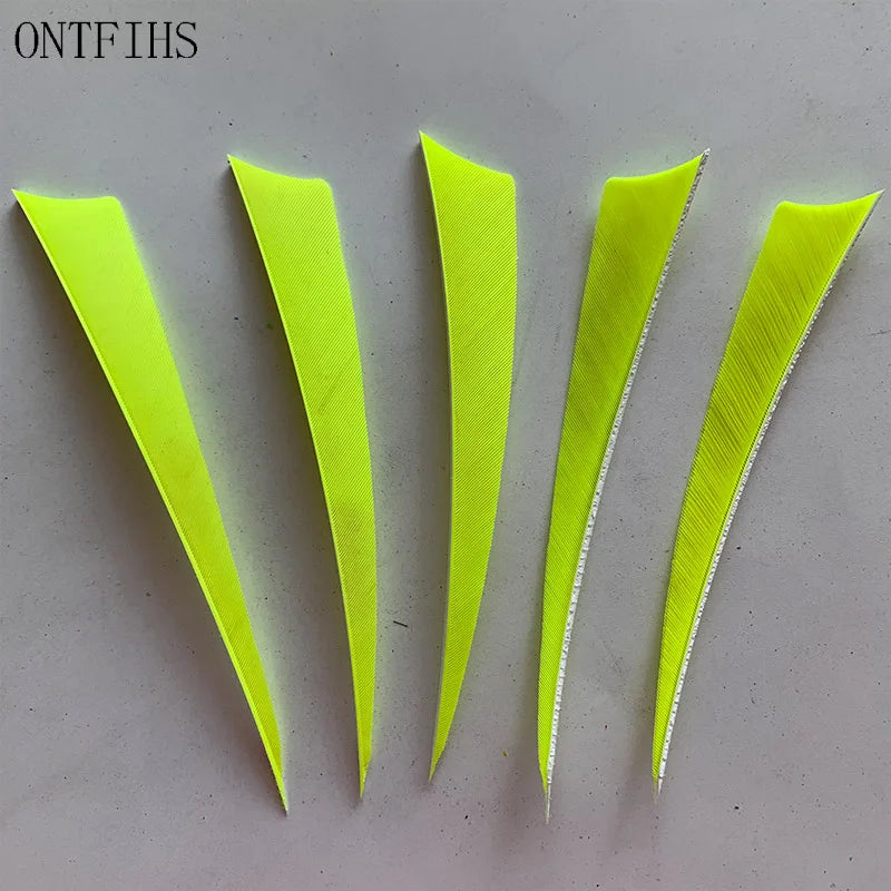 ONTFIHS 5" Solid Color New Shield Arrow Feathers Fletchings