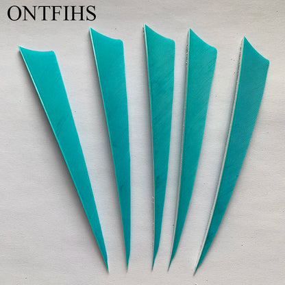 ONTFIHS 5" Solid Color New Shield Arrow Feathers Fletchings