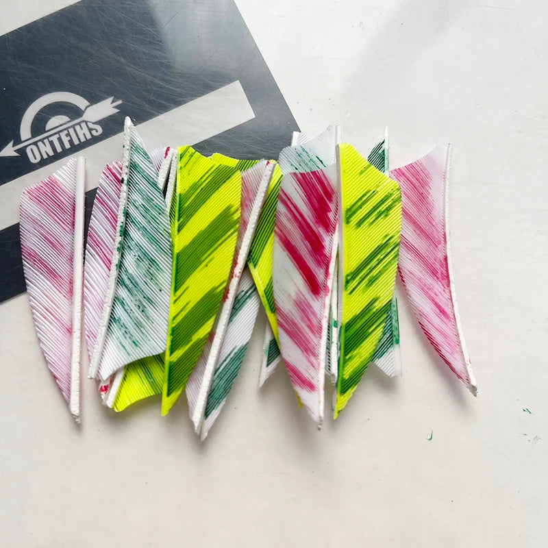 2 inch shield cut arrow feathers for archery