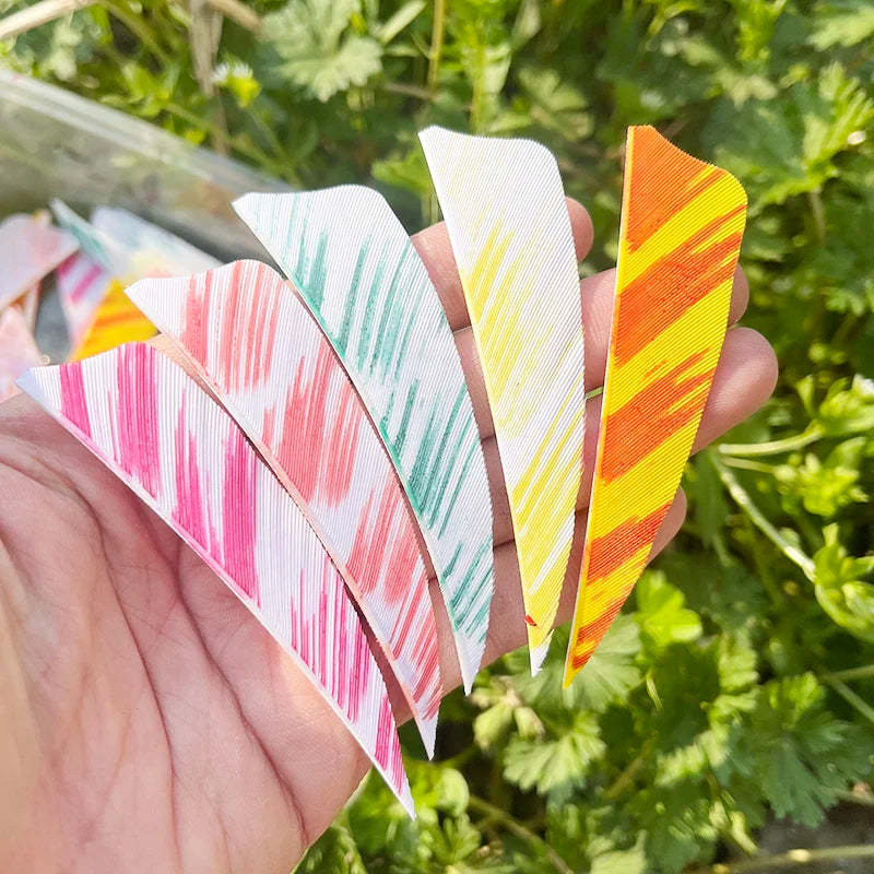 camouflage arrow feathers for archery arrows