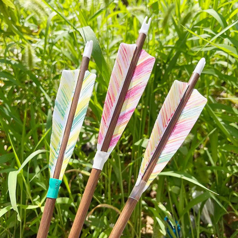 natural turkey feather camo arrow feathers