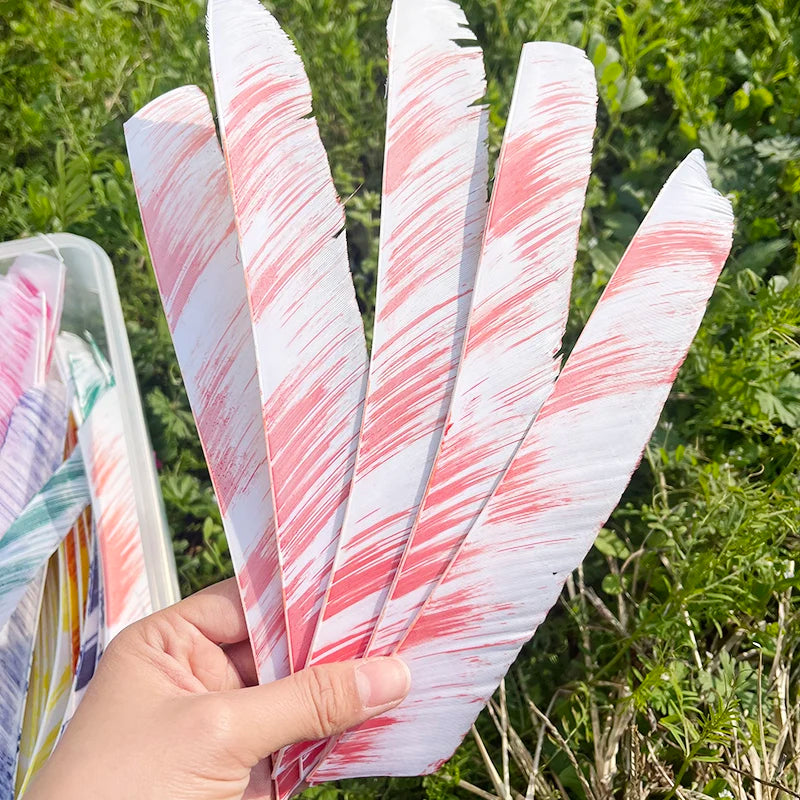 multi color turkey feather arrow fletching