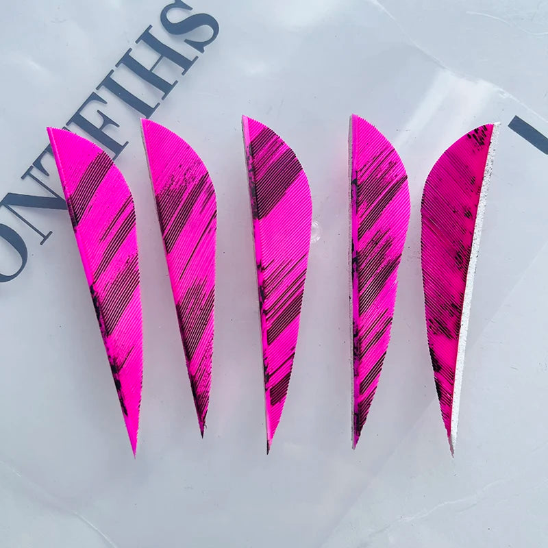 2.5 inch archery arrow feathers parabolic cut